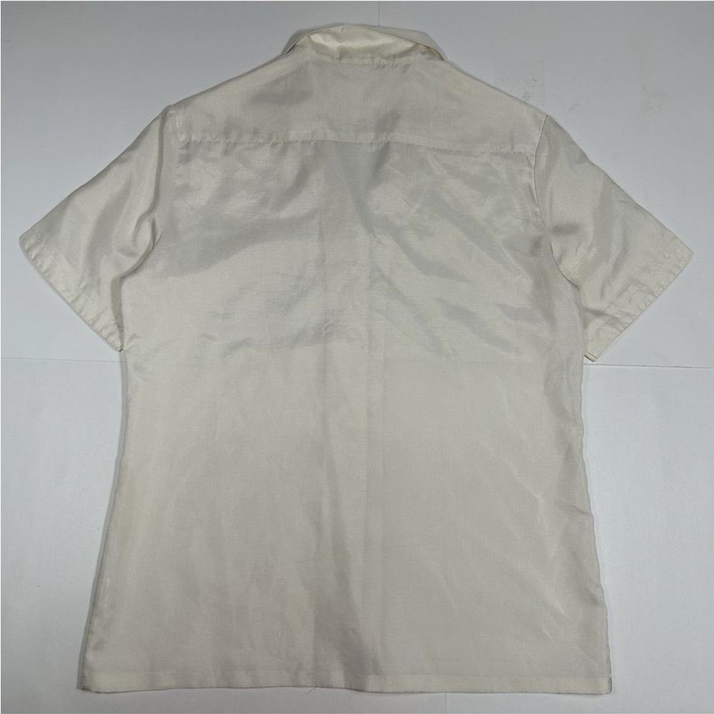 Lady Manhattan 1950s Silkhana Classic White Short Sleeve - Picture 5 of 7